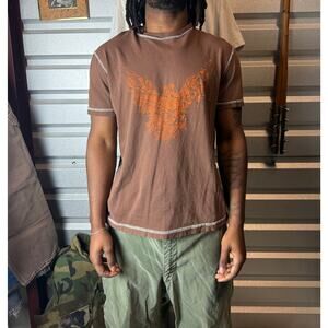 y2k American Eagle reversible vintage style tee